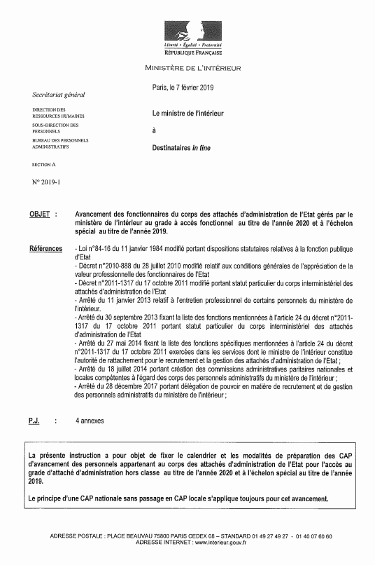 Calendrier Cap Ministère De L Intérieur 2023 Actions Syndicales