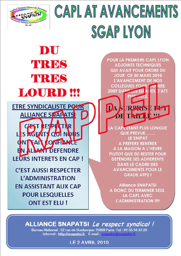 Tract CAPL Lyon mars 2010 Tract CAPL Lyon mars 2010
